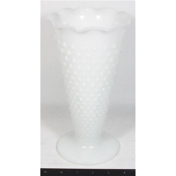 HOBNAIL MILK GLASS VASE