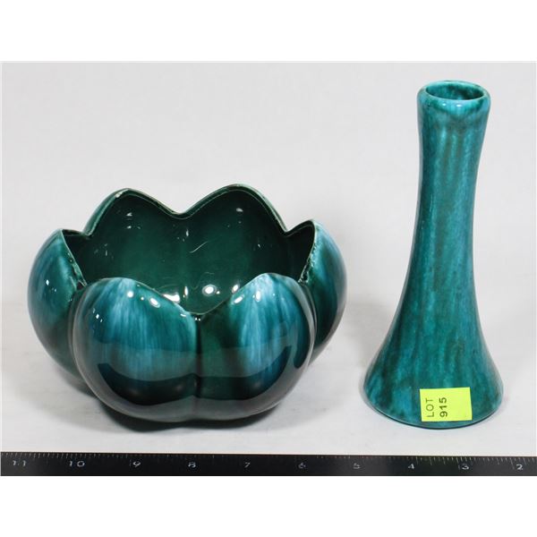 BMP LOTUS BOWL WITH SMALL FLEA BITE AND VASE #114