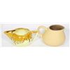 Image 2 : MINI CERAMIC PITCHER WITH YELLOW AND BROWN DRIP GL