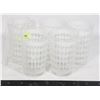 Image 1 : WHITE DIAMOND MCM JUICE GLASSES "HARLEQUIN"