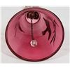Image 2 : 1960'S CRANBERRY GLASS BELL WITH GOLD FLORAL