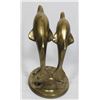 Image 2 : DOUBLE DOLPHIN BRASS ORNAMENT
