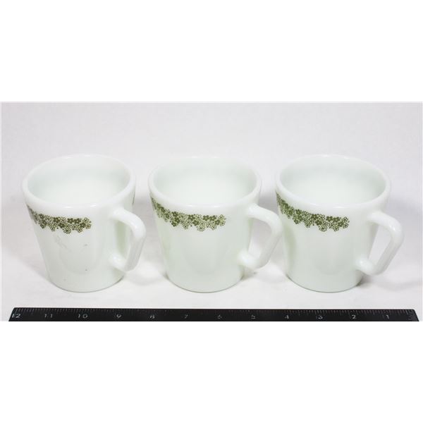 PYREX MUGS X3