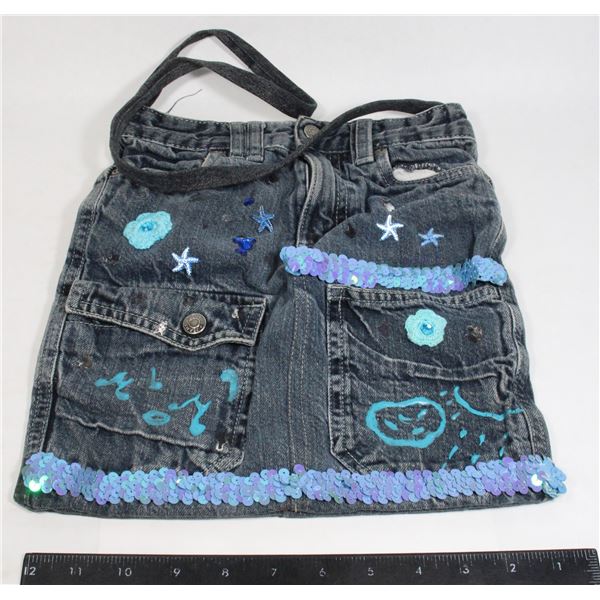 HAND CRAFTED "JEANS" SHOULDER BAG