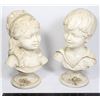 Image 1 : 2 CHILDREN BUSTS - CHALKWARE GIROTTI SCULPTURED AR