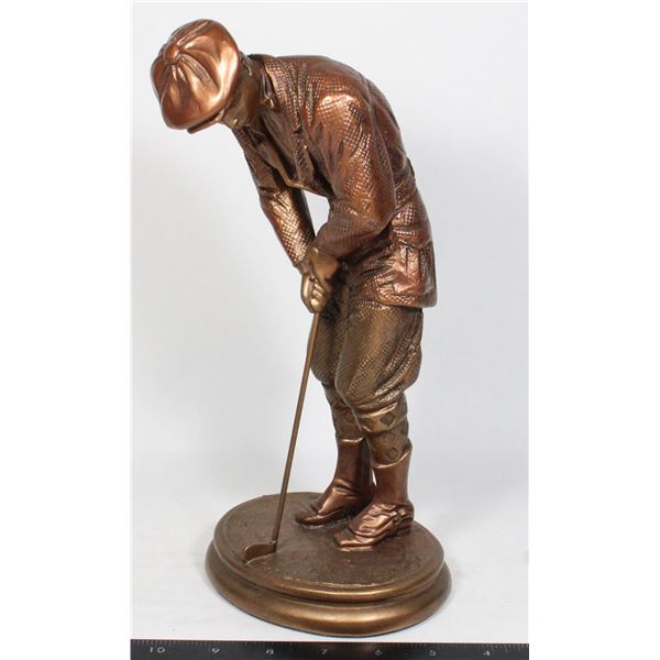 GOLFER 12" HIGH - AUSTIN SCULPTURE "HAMPTON GREE