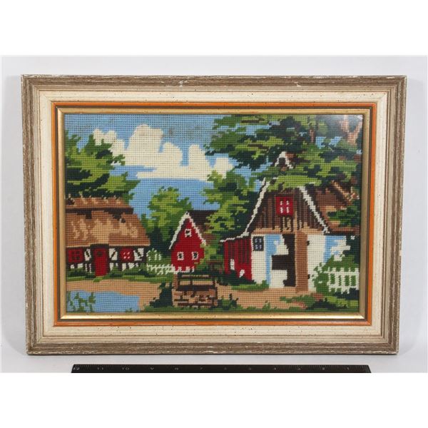 VINTAGE CROSS STITCH TAPESTRY