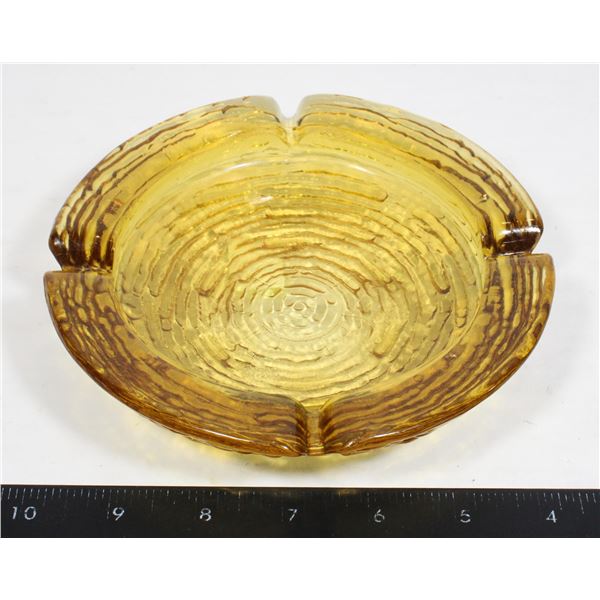 ANCHOR HOCKING SORENO - AMBER ASHTRAY