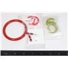 Image 1 : VINTAGE LUCITE HOOPS WITH CHERRY RED BANGLE AND