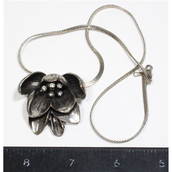 VINTAGE, HEAVY-PATINA METAL FLOWER PETALS