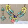 Image 2 : COMPLETE SET - SUSAN GRAVER BIB NECKLACE AND DANGL