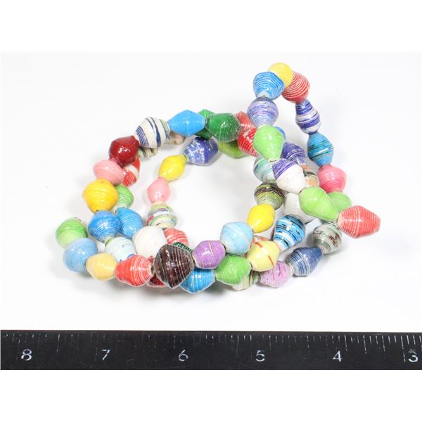 HANDMADE ECO-FRIENDLY RECYCLED PAPER BEAD BRACELET