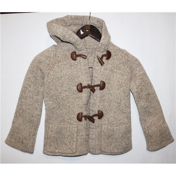 VINTAGE - CHILD'S WOOL SWEATER WITH TOGGLES, VERY