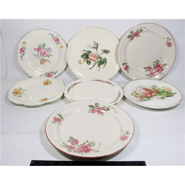 7 VINTAGE PLATES