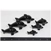 Image 1 : DOLPHIN FAMILY - 6 HAND CARVED BLACK OBSIDIAN