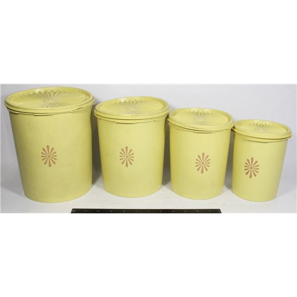 TUPPERWARE - VINTAGE HARVEST GOLD, STARBURST CANIS