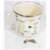 Image 1 : TIN METAL MUSHROOM MUG WITH A MUSHROOM NECKLACE