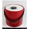 Image 1 : VINTAGE RED VINYL WRAPPED ICE BUCKET
