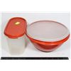 Image 1 : 2 TUPPERWARE CONTAINERS WITH LIDS