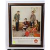 Image 1 : FRAMED VINTAGE 1956 COKE ADVERTISEMENT