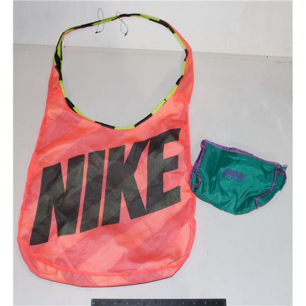 NIKE SWIM BAG AND VINTAGE JORDACHE SPORT POUCH "J