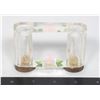 Image 1 : VINTAGE LUCITE BLOCK SALT/PEPPER SHAKER