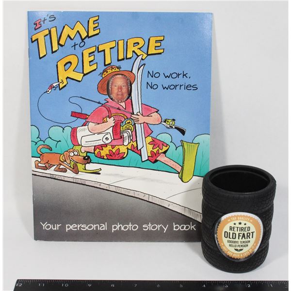 RETIREMENT BOOK + DRINK KOOZIE