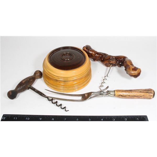 GENUINE STAG HORN HANDLE CARVING FORK