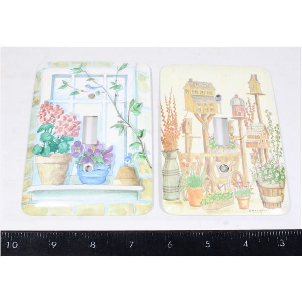 2 NEW ART ELECTRICAL LIGHT COVER PLATES