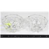 Image 1 : PAIR OF VINTAGE 1970 CLEAR CRYSTAL GLASS CANDLE HO