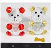 Image 1 : 2X CRYSTAL TEDDY BEAR FIGURINES