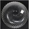 Image 2 : VINTAGE CLEAR GLASS PRESSED SPIRAL SWIRL PATTERN C