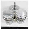 Image 1 : VINTAGE LIBBEY MID-CENTURY MODERN CONDIMENT CADDY