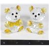 Image 1 : 2X CRYSTAL TEDDY BEAR FIGURINES