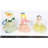 Image 1 : 3 MCM PORCELAIN/CERAMIC COLLECTIBLE GIRL ORNAMENTS