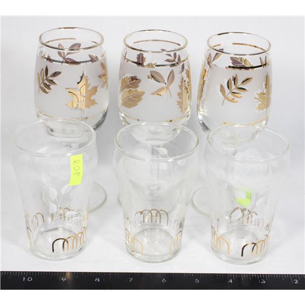 MCM LIBBEY GLASS TUMBLERS AND GOBLETS