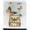 Image 1 : BUTTERFLY SET - BRASS/GLASS