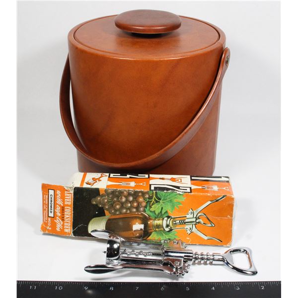 LEATHER LOOK ICE BUCKET