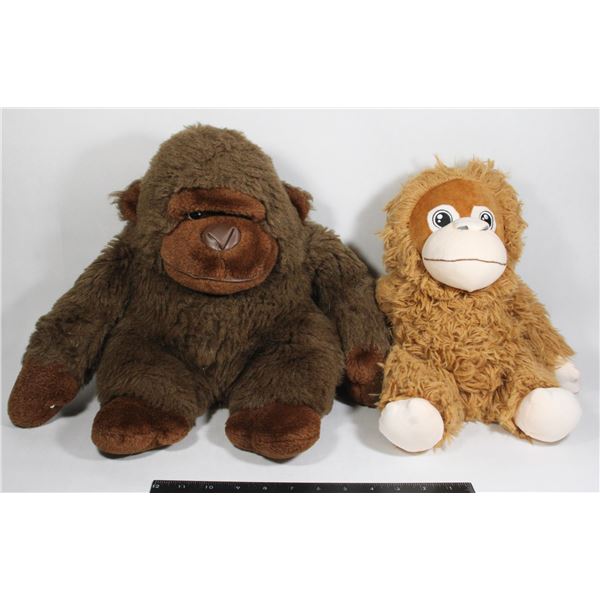2 STUFFED ORANGUTANS