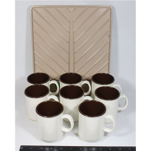 8 THUNDER GROUP INSULATED SPECKLED MUGS