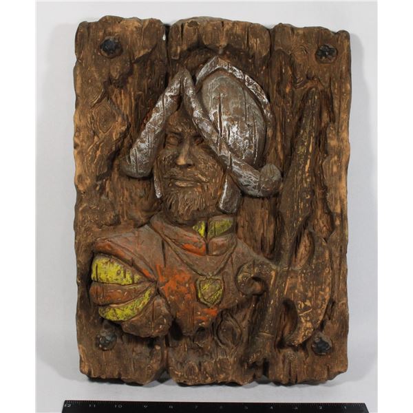 VINTAGE CONQUISTADOR 3D WALL PLAQUE
