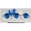 Image 1 : ROYAL BLUE + WHITE MELAMINE - VARIOUS MAKERS