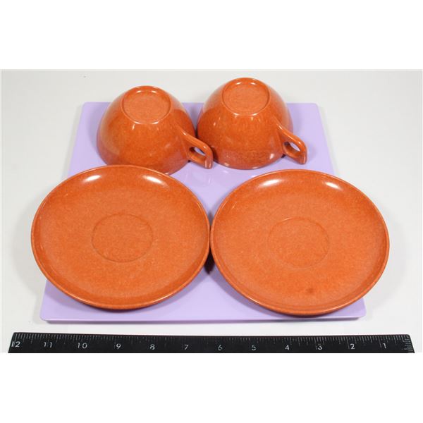 PAIR OF COLORAMIC - MOLDED DINNERWARE