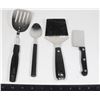 Image 1 : 4 PIECE BLACK + SS KITCHEN UTENSILS