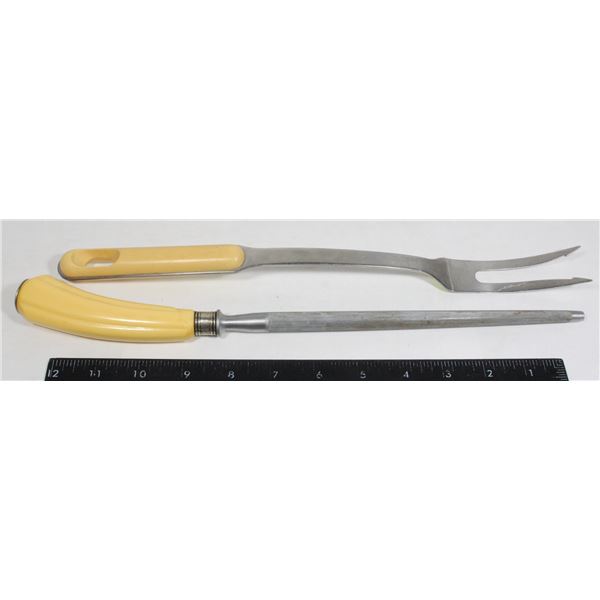 BUTTERSCOTCH BAKELITE KNIFE SHARPENER