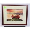 Image 1 : "RED ASH-TREES IN AUTUMN" FRAMED RUSSIAN ARTWORK