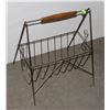 Image 1 : MCM MAGAZINE RACK WITH TEAK HANDLE