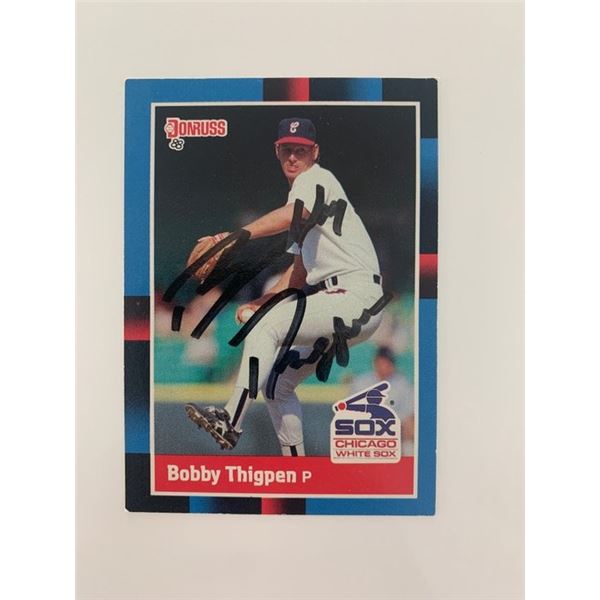 Bobby Thigpen signed baseball card
