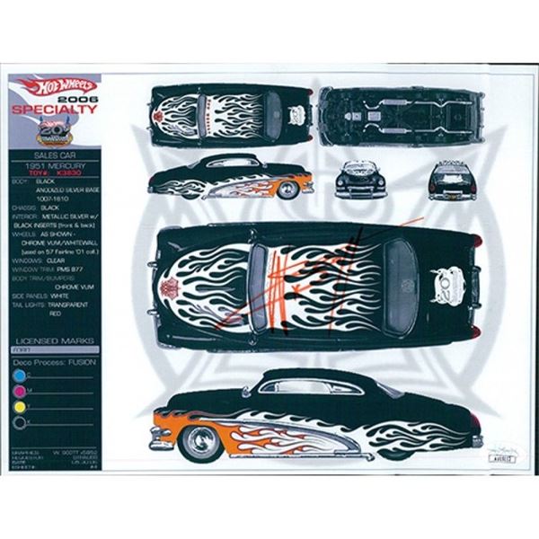 Hot Wheels designer Wayne Scott Signed Photo JSA Authenticated