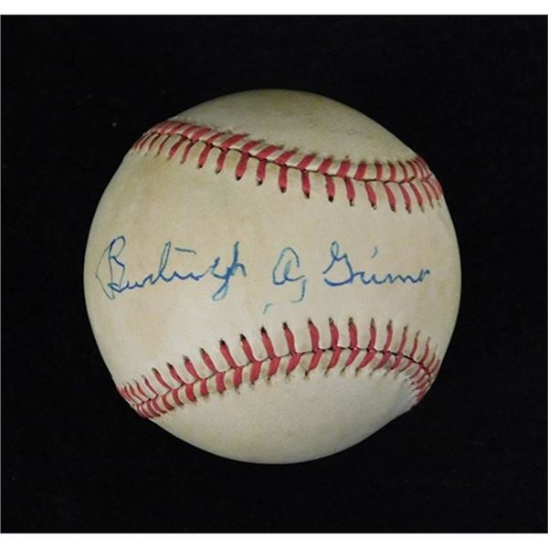 Brooklyn Doidgers Burleigh Grimes Pirates Signed National League Baseball JSA Authenticated